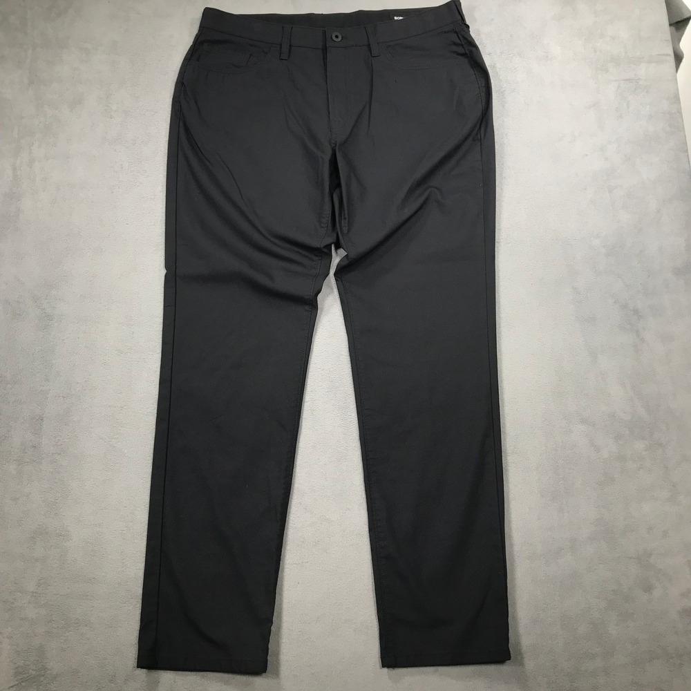 Bonobos 5-Pocket Pants Mens 34x32 Black Flex 3XDRY Straight Leg Chinos Preppy